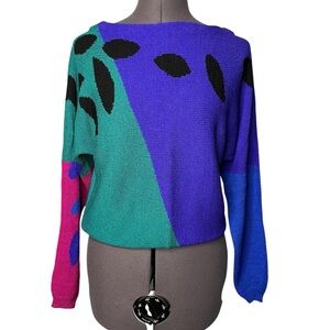 Vintage Colorful Geometric Women's Sweater